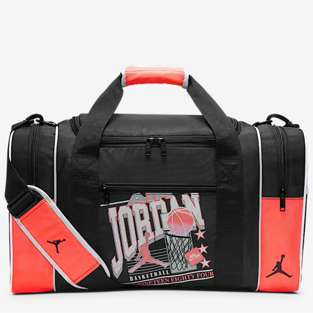 Brand New Mens Authentic Jordan 84 Vintage Duffle Bag 51l Travel Gym Orange